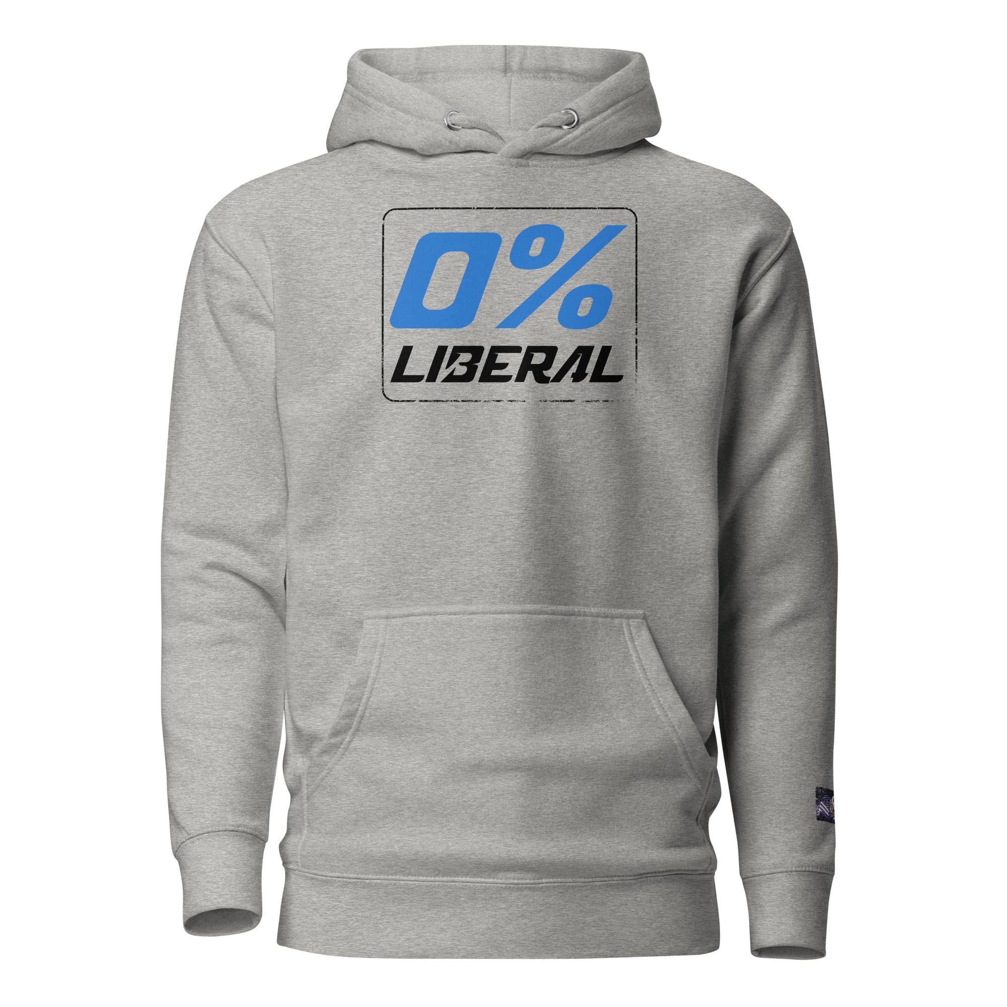 Constitutes - 0% Liberal Political Hoodie. Sterling Gray. Logic & Reasoning. Common Sense. Order Over Chaos.