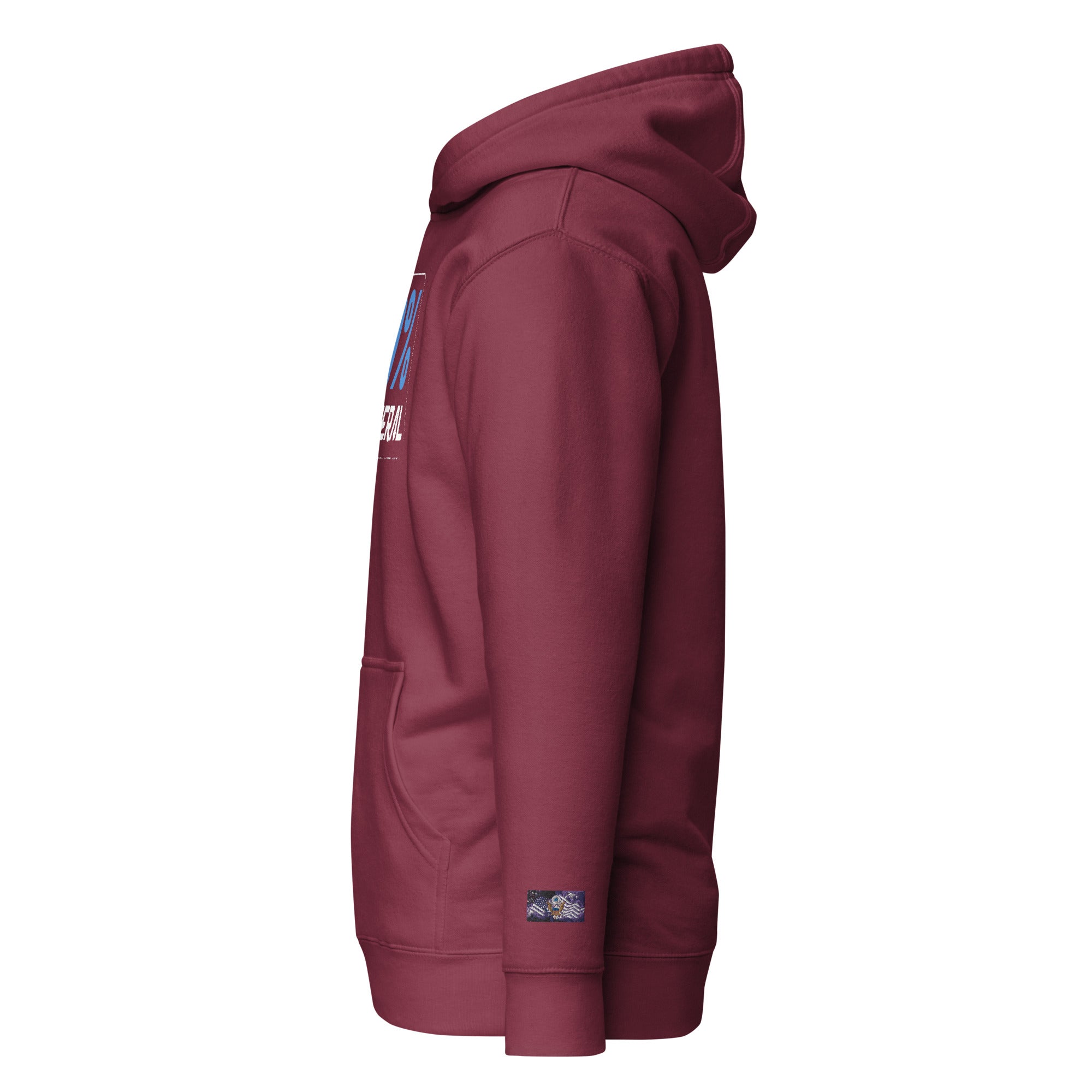 Constitutes - 0% Liberal Political Hoodie. Maroon. Logic & Reasoning. Common Sense. Order Over Chaos.