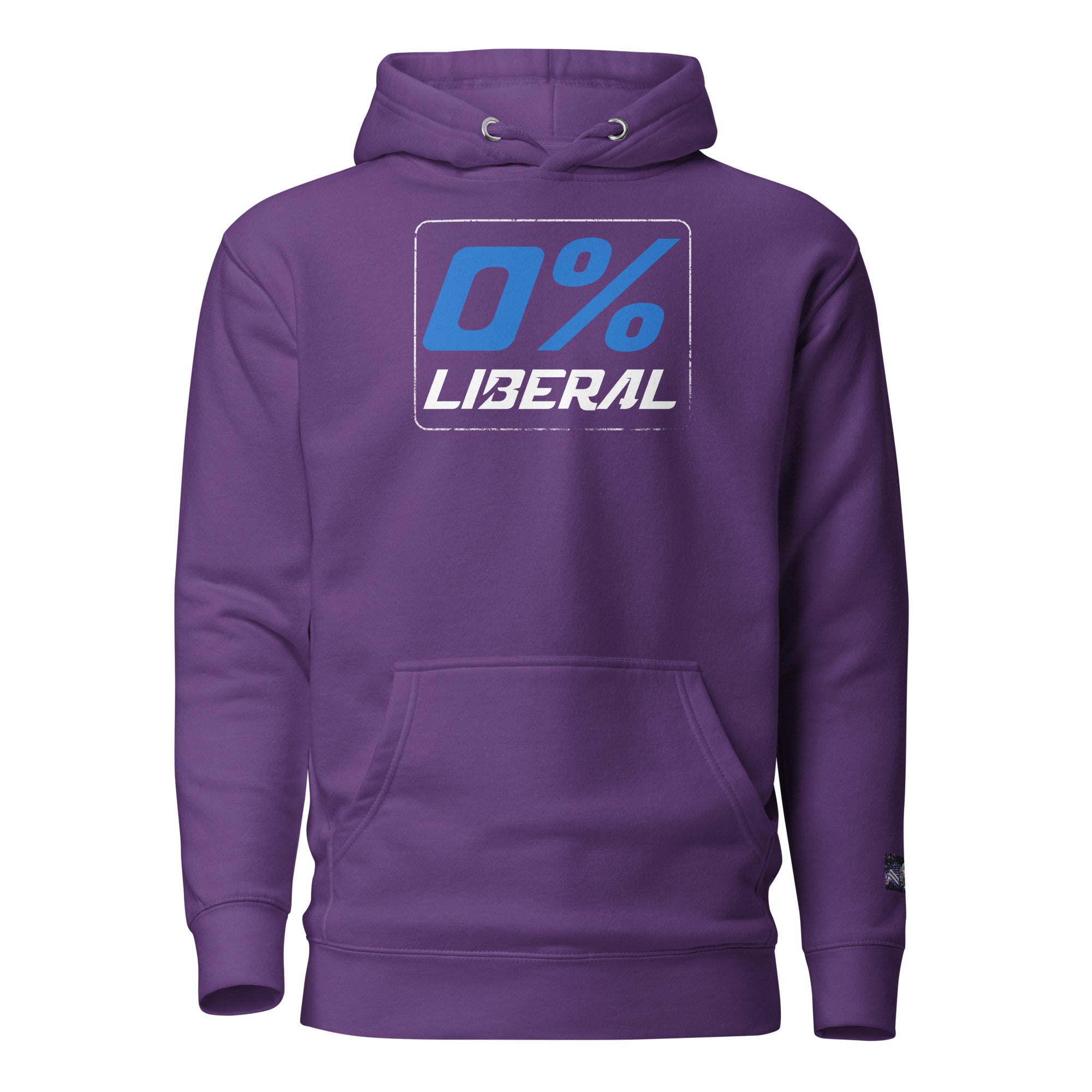 Constitutes - 0% Liberal Political Hoodie. Purple. Logic & Reasoning. Common Sense. Order Over Chaos.