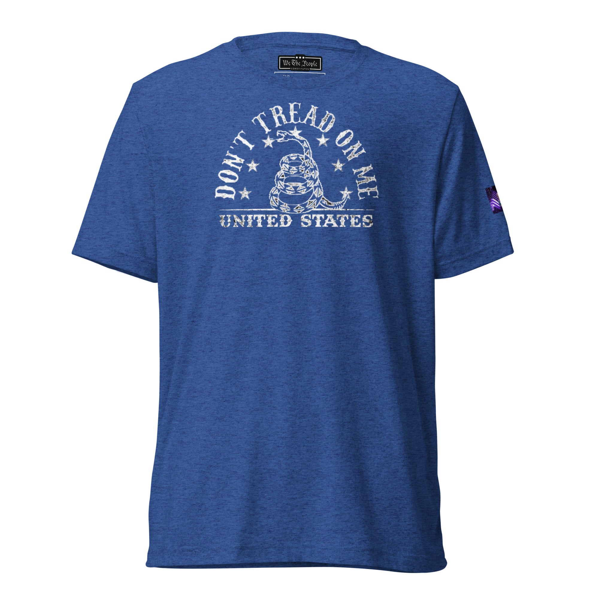 Constitutes - Don’t Tread On Me. Royal Blue Political Shirt. Give Me Liberty or Give Me Death.