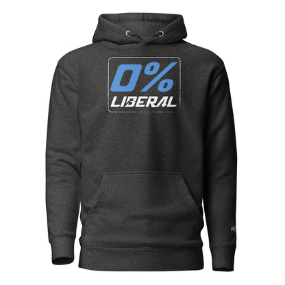 Constitutes - 0% Liberal Political Hoodie. Charcoal. Logic & Reasoning. Common Sense. Order Over Chaos.