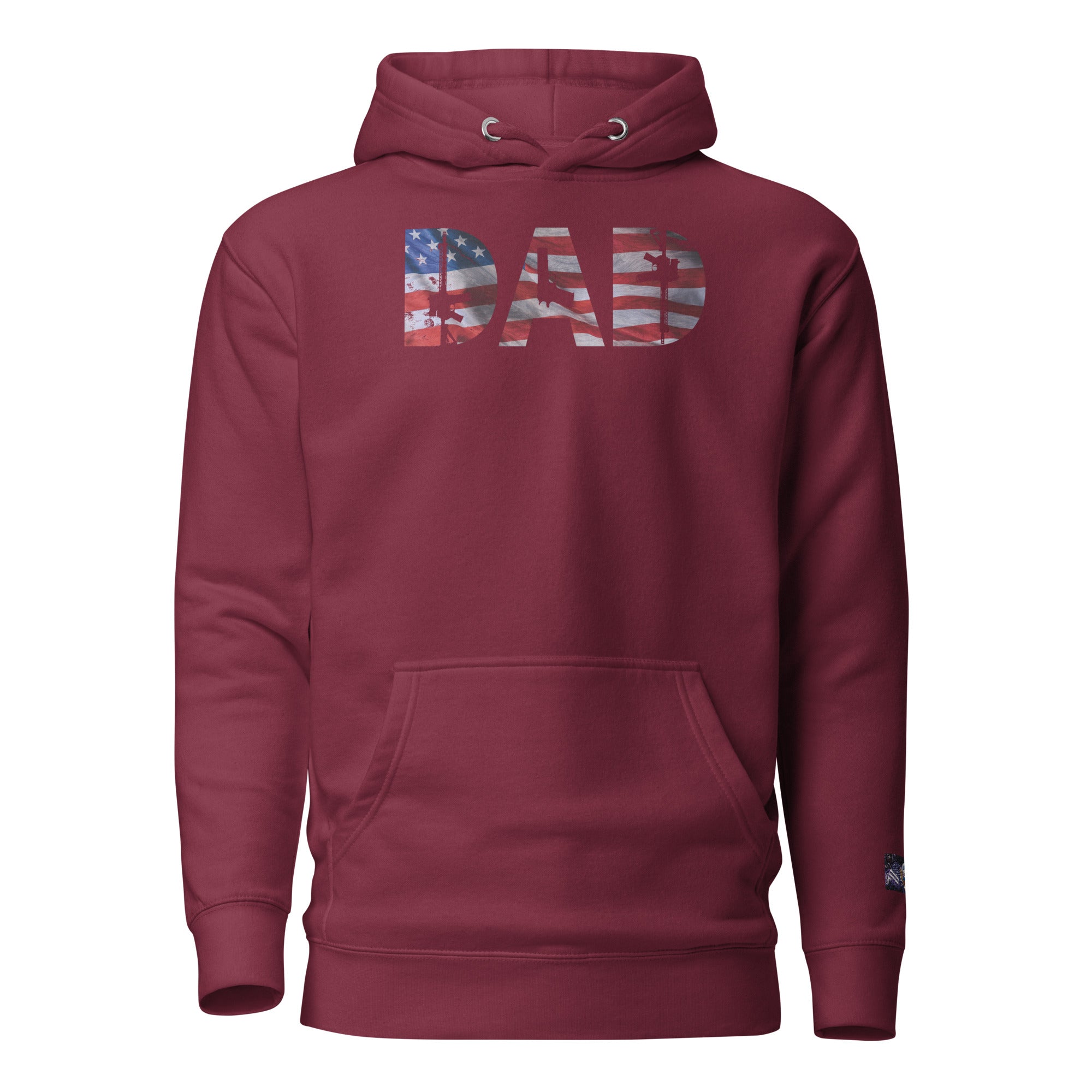 Constitutes - American Dad Political Hoodie. Maroon. Duty. Obligation. Authority.