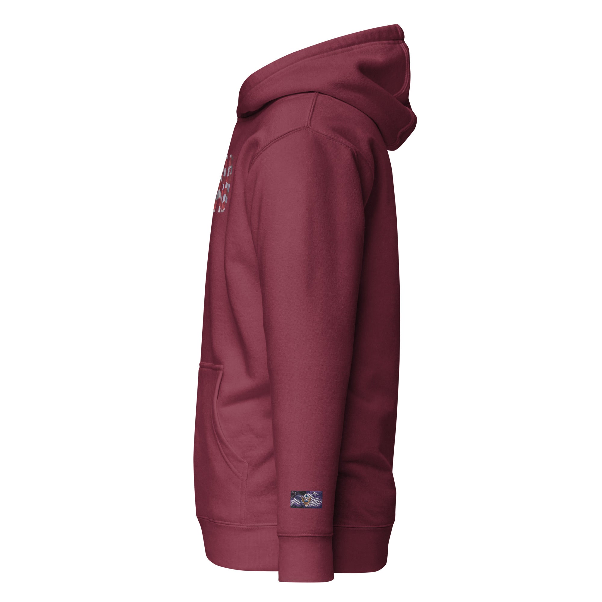 Constitutes - American Dad Political Hoodie. Maroon. Duty. Obligation. Authority.
